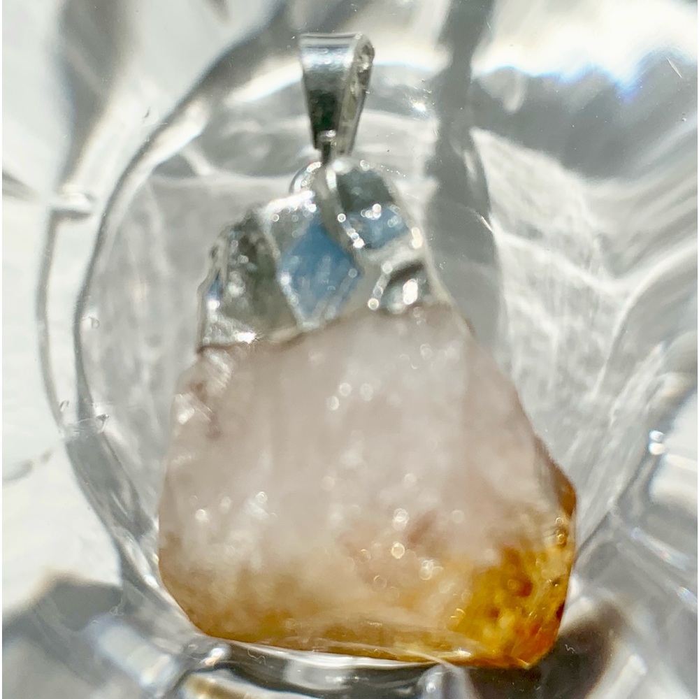 Raw Citrine Natural Gemstone Pendant